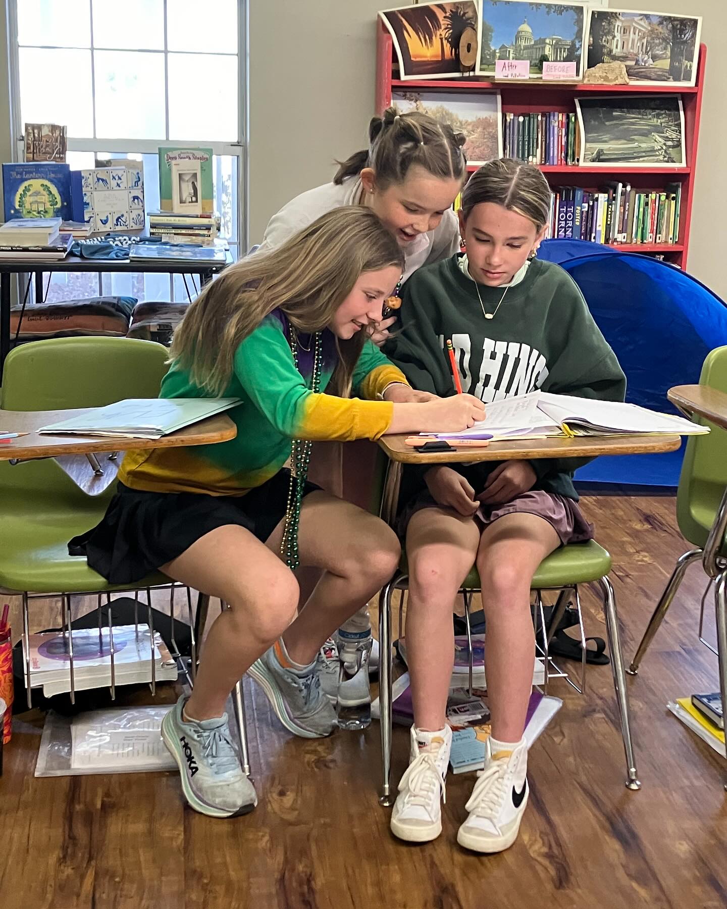 SJDS students studying together